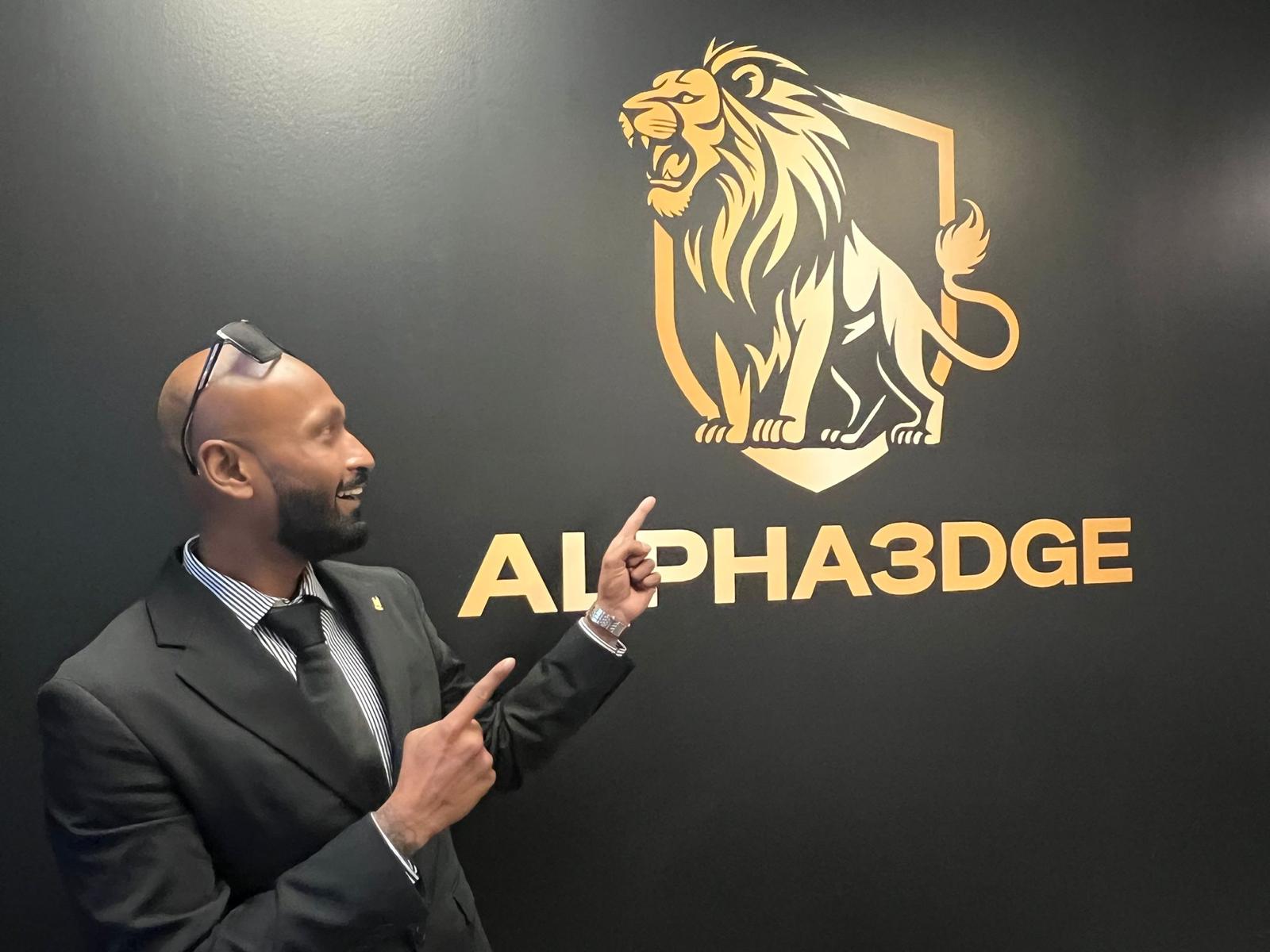 Alpha3dge Inc. team at company event